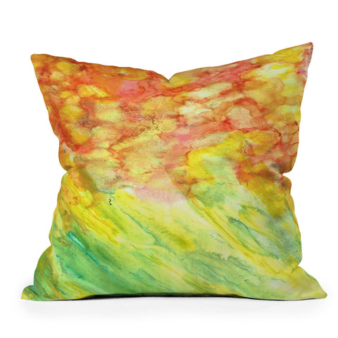 Rosie Brown Fantasy Flowers Throw Pillow