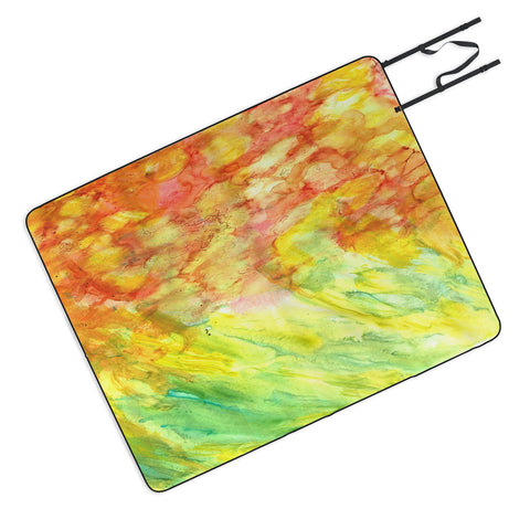 Rosie Brown Fantasy Flowers Picnic Blanket