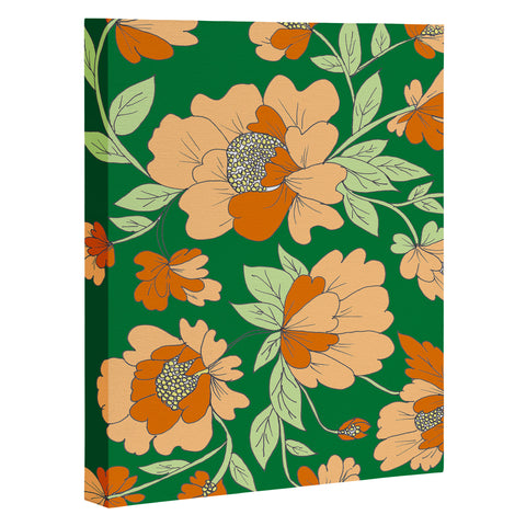 Rosie Brown Floral Art Canvas