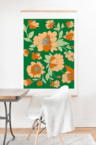 Rosie Brown Floral Art Print And Hanger