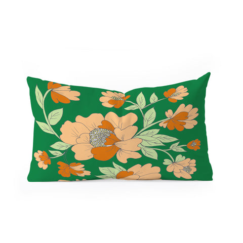 Rosie Brown Floral Oblong Throw Pillow