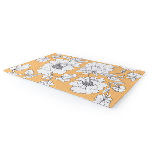Rosie Brown Floral Orange Area Rug