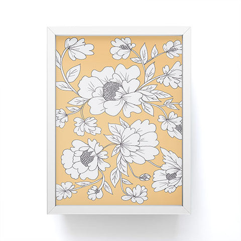 Rosie Brown Floral Orange Framed Mini Art Print