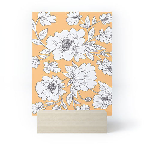 Rosie Brown Floral Orange Mini Art Print
