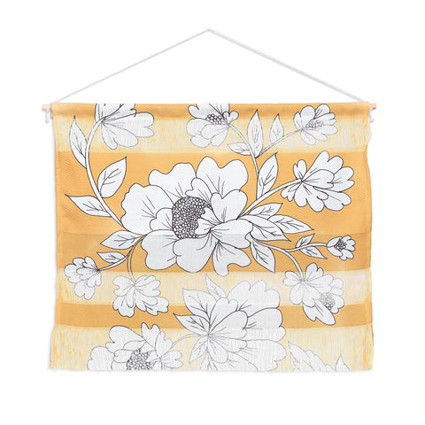 Rosie Brown Floral Orange Wall Hanging Landscape