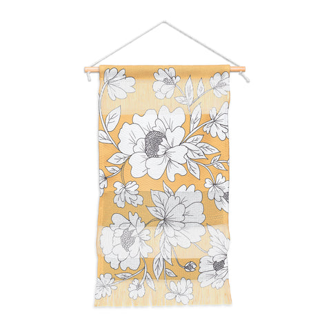 Rosie Brown Floral Orange Wall Hanging Portrait