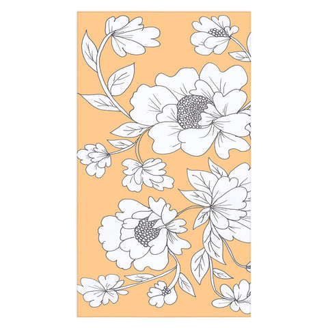Rosie Brown Floral Orange Tablecloth