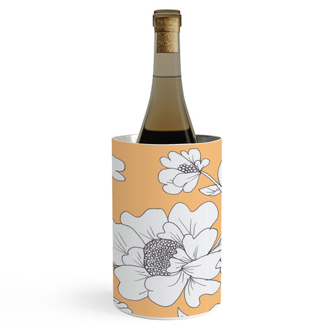 Rosie Brown Floral Orange Wine Chiller