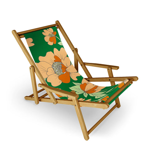 Rosie Brown Floral Sling Chair