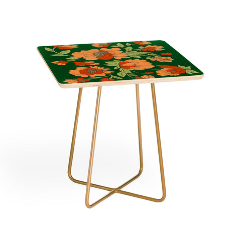 Rosie Brown Floral Side Table