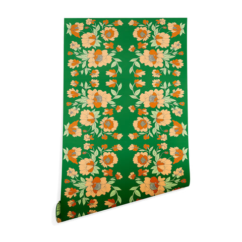 Rosie Brown Floral Wallpaper