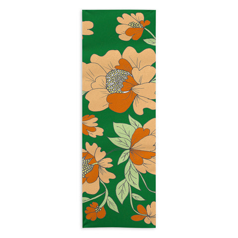 Rosie Brown Floral Yoga Towel