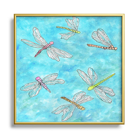 Rosie Brown Flying Beauties Metal Square Framed Art Print