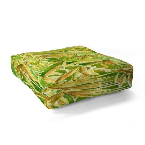 Rosie Brown Fronds Floor Pillow Square