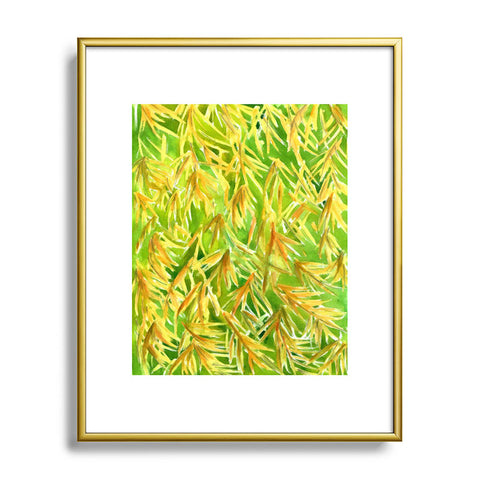 Rosie Brown Fronds Metal Framed Art Print