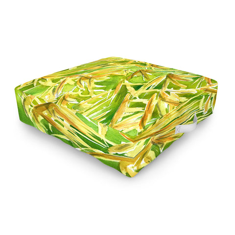 Rosie Brown Fronds Outdoor Floor Cushion