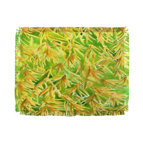 Rosie Brown Fronds Throw Blanket