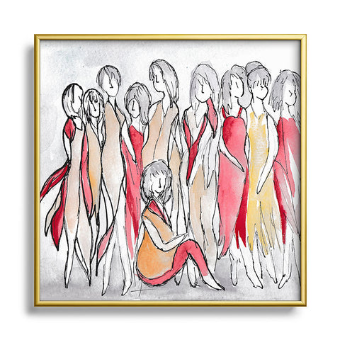 Rosie Brown Future is Female Square Metal Framed Art Print