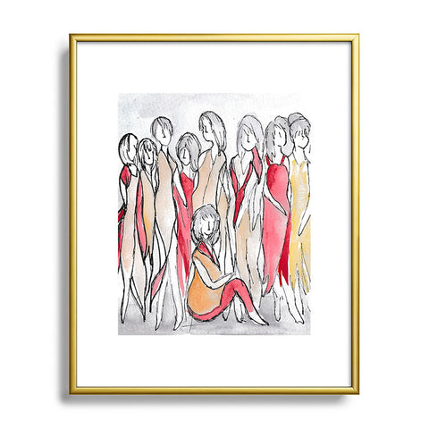 Rosie Brown Future is Female Metal Framed Art Print