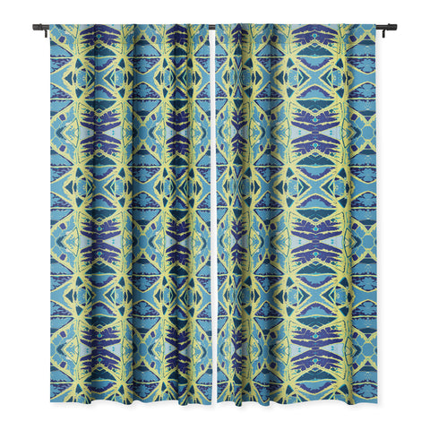 Rosie Brown Garden Curves Blackout Window Curtain
