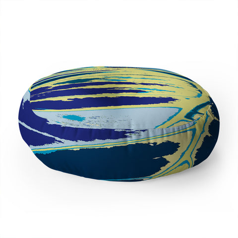 Rosie Brown Garden Curves Floor Pillow Round