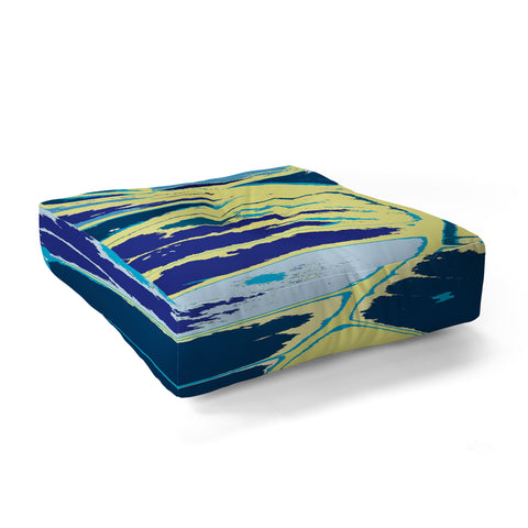 Rosie Brown Garden Curves Floor Pillow Square