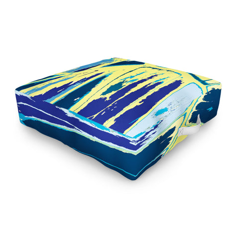 Rosie Brown Garden Curves Outdoor Floor Cushion