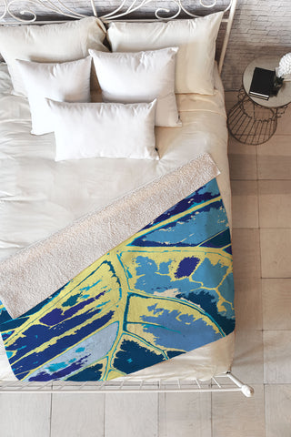 Rosie Brown Garden Curves Fleece Throw Blanket