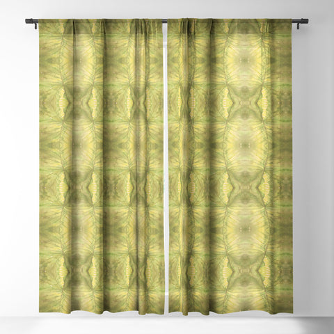 Rosie Brown Garden Shadows Sheer Window Curtain