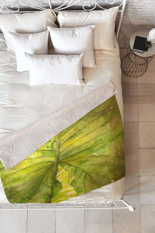 Rosie Brown Garden Shadows Fleece Throw Blanket