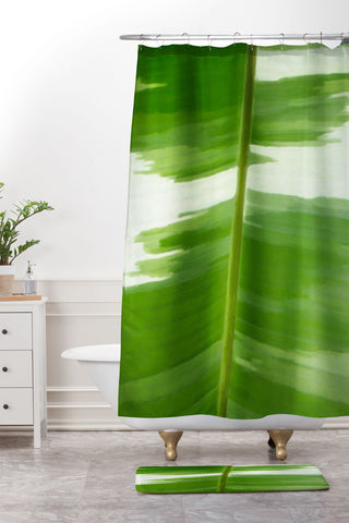 Rosie Brown Garden Stripes Shower Curtain And Mat