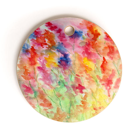 Rosie Brown Gladiolus Cutting Board Round