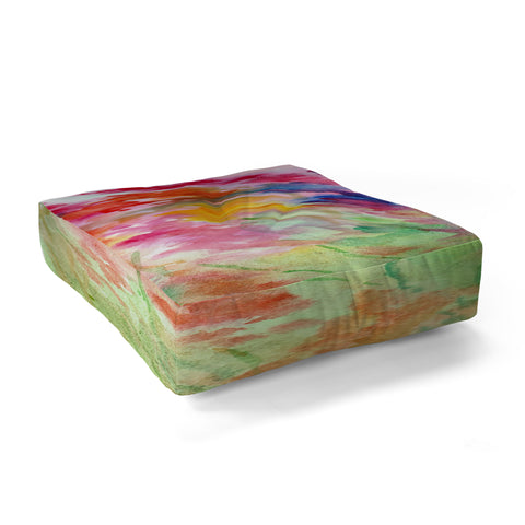 Rosie Brown Gladiolus Floor Pillow Square