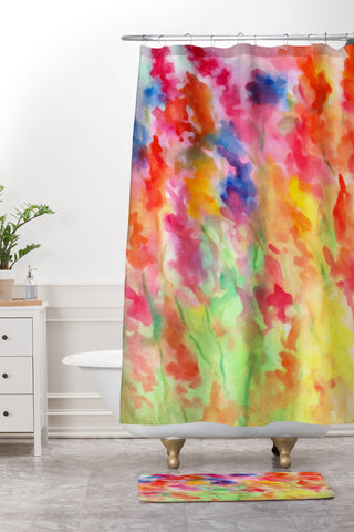 Rosie Brown Gladiolus Shower Curtain And Mat
