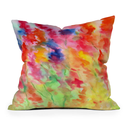 Rosie Brown Gladiolus Throw Pillow