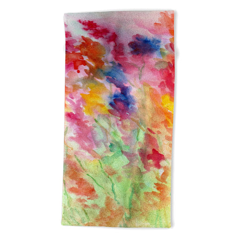 Rosie Brown Gladiolus Beach Towel