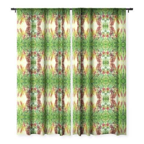 Rosie Brown Glorious Garden Sheer Window Curtain