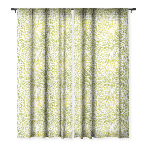 Rosie Brown Golden Wrapper Sheer Window Curtain