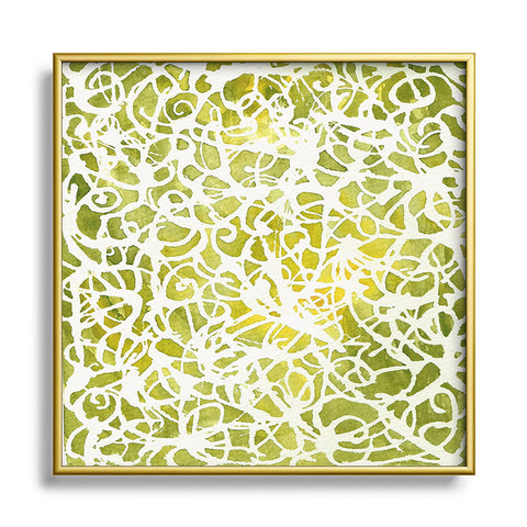 Rosie Brown Golden Wrapper Metal Square Framed Art Print