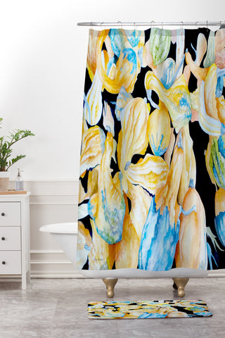Rosie Brown Gourds Galore Shower Curtain And Mat