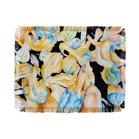 Rosie Brown Gourds Galore Throw Blanket