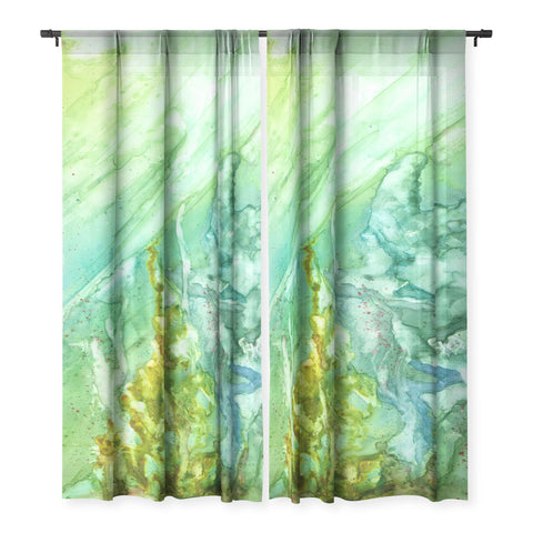 Rosie Brown Green Coral Sheer Non Repeat