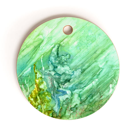 Rosie Brown Green Coral Cutting Board Round