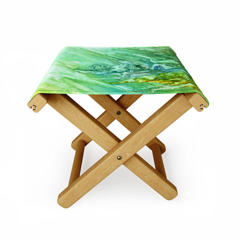 Rosie Brown Green Coral Folding Stool