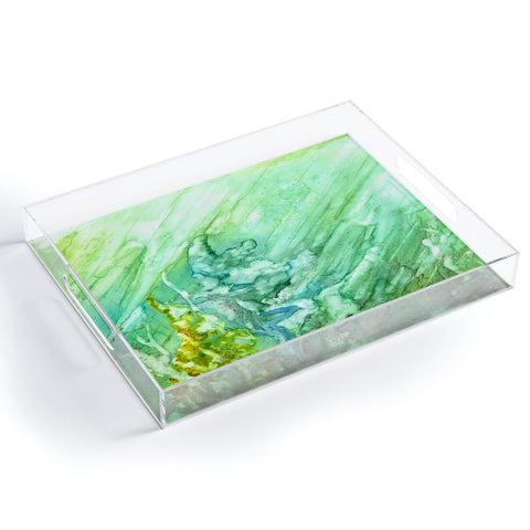 Rosie Brown Green Coral Acrylic Tray