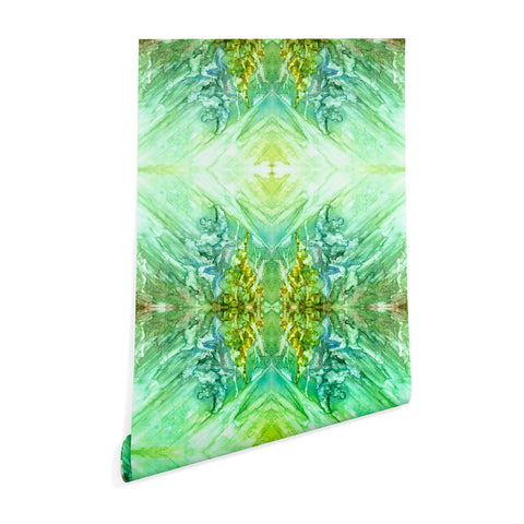 Rosie Brown Green Coral Wallpaper