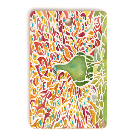 Rosie Brown Grove Peacock Cutting Board Rectangle