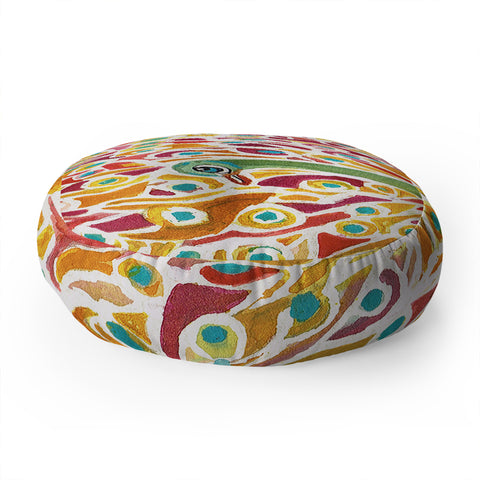 Rosie Brown Grove Peacock Floor Pillow Round