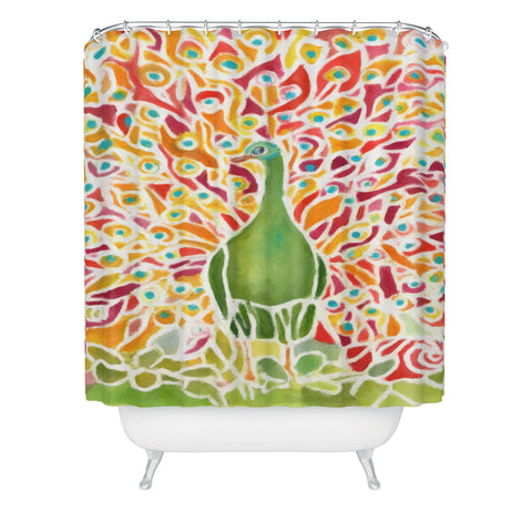 Rosie Brown Grove Peacock Shower Curtain