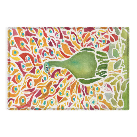 Rosie Brown Grove Peacock Outdoor Rug